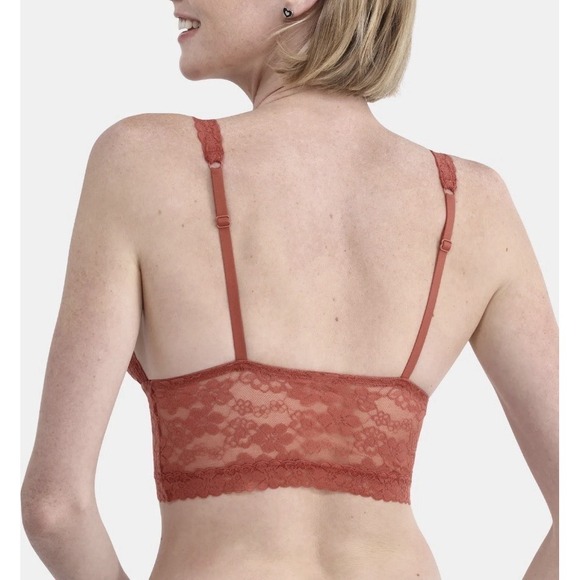 No Boundaries Crossover Floral Lace Bralette Size Medium - Picture 2 of 2